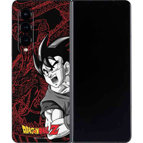 Dragon Ball Z Goku and Shenron Galaxy Z Fold4 5G Skin